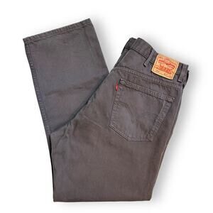 Levis 505 Jeans Mens 42x30 Regular Fit Straight Leg Gray Denim Cotton Classic